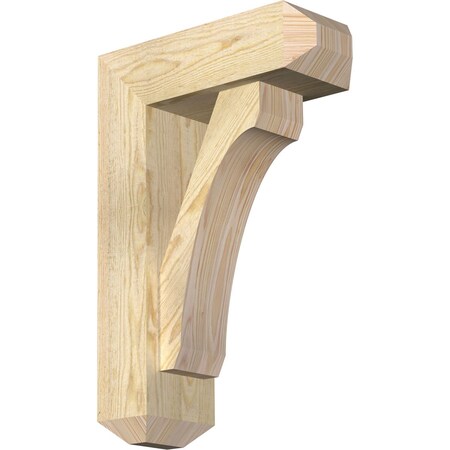 Ekena Millwork Legacy Craftsman Rough Sawn Bracket w/ Offset Brace, Douglas Fir, 6"W x 16"D x 24"H BKT0604X16X24LEC04RDF